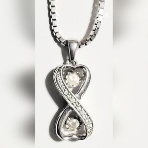 Infinity Silver Pendant Necklace